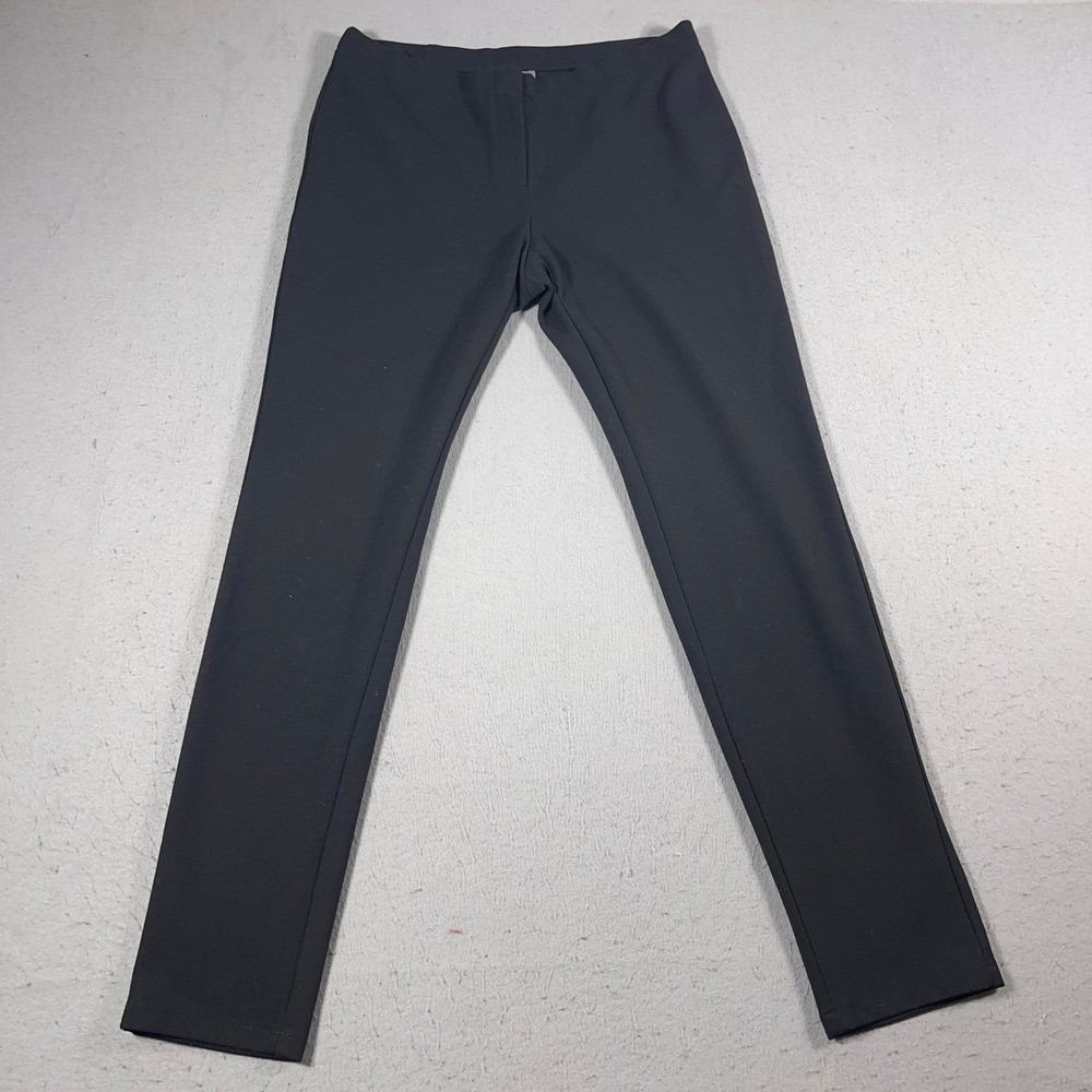 J Jill‎ Slim Leg Stretch Pants Women 10 Black Classic Fit Workwear Office